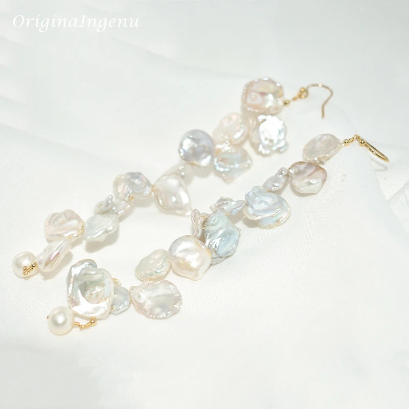 Lovy boucles d'oreilles en perles baroques naturelles