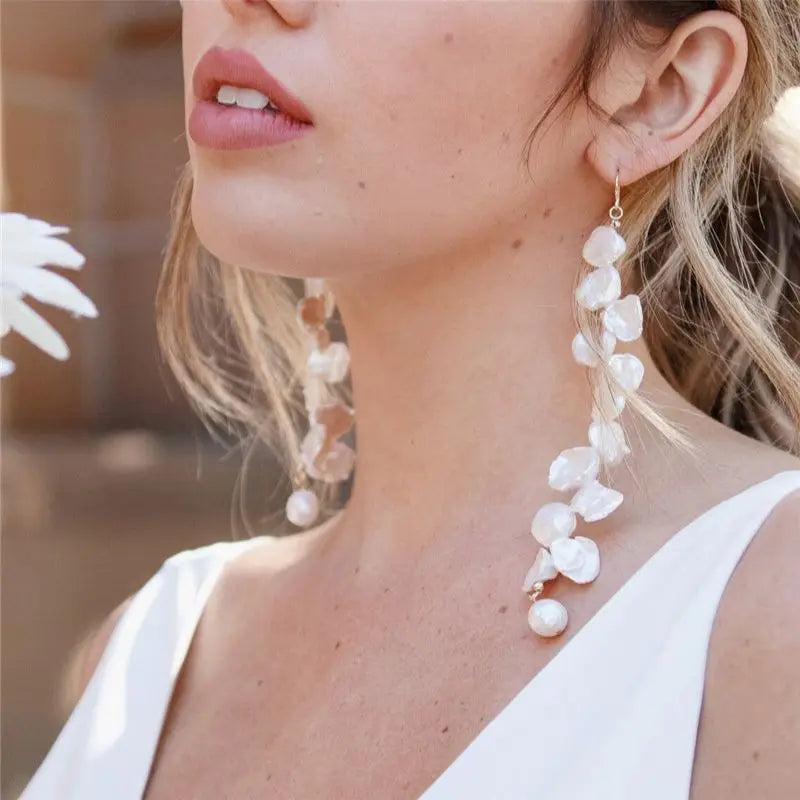 Lovy boucles d'oreilles en perles baroques naturelles